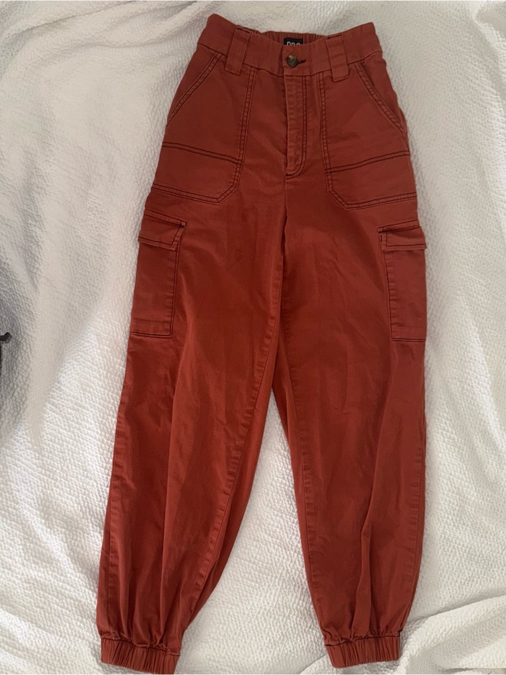 BDG Rustic Orange Elastic Waist Cargo Pants